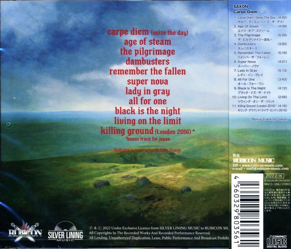SAXON / Carpe Diem ~Moment of Steel~ (CD)