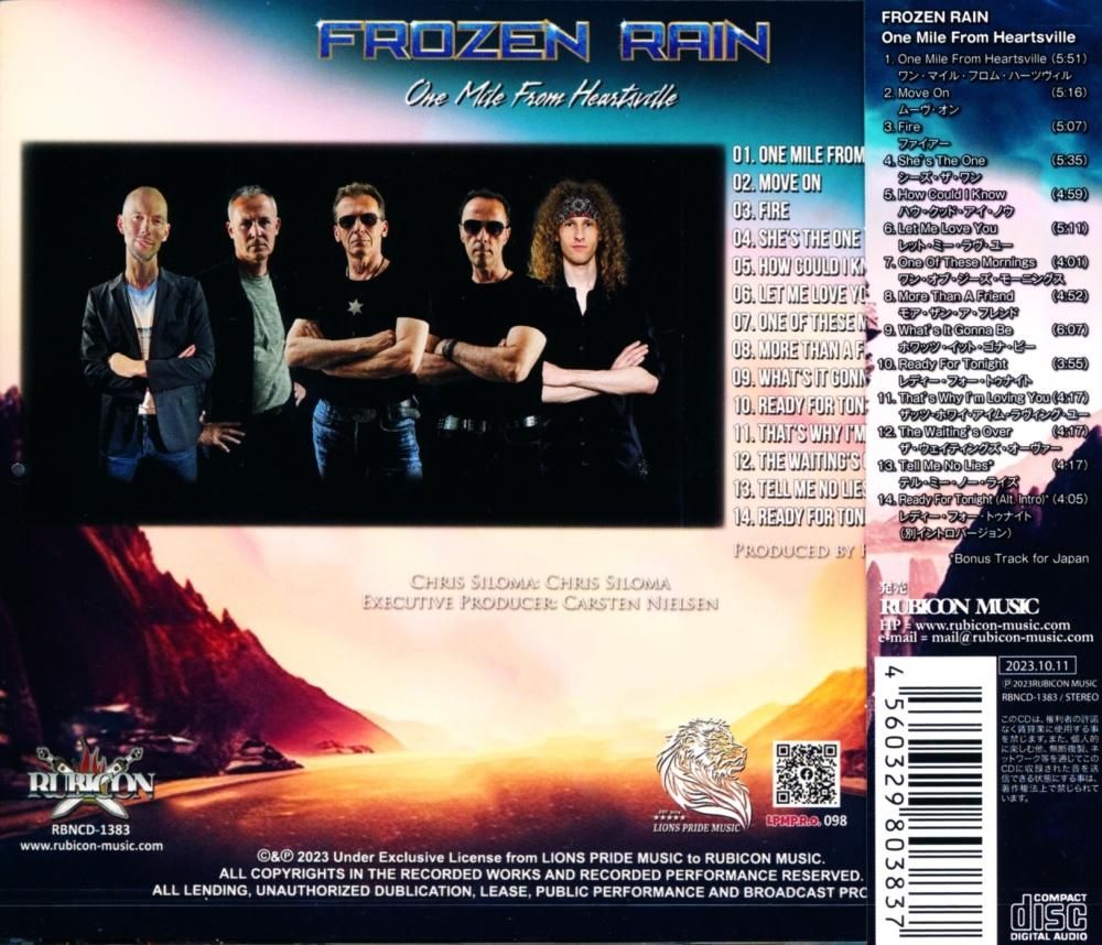 FROZEN RAIN / One Mile From Heartsville (CD) (in stock!)