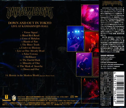 SAVAGE MESSIAH / Down & Out In Tokyo Live At Kandamyojin Hall Live (CD)