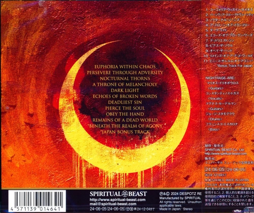 NIGHTRAGE / Remains Of A Dead World (CD)