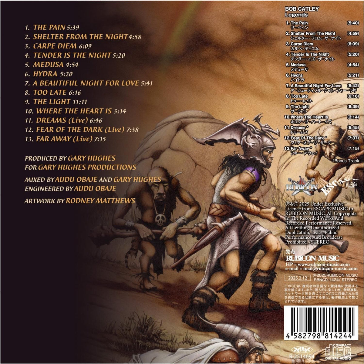 BOB CATLEY / Legends (1999 work 2nd Solo) (paper jacket CD)