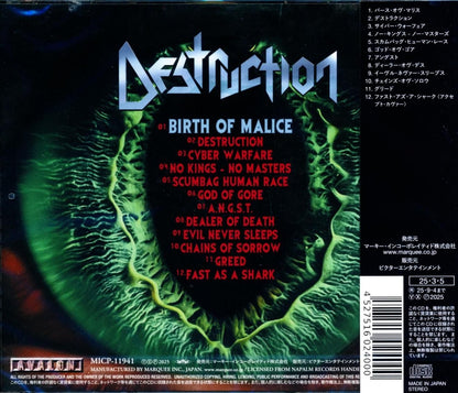 Destruction / Birth Of Malice (CD) 2025 16th
