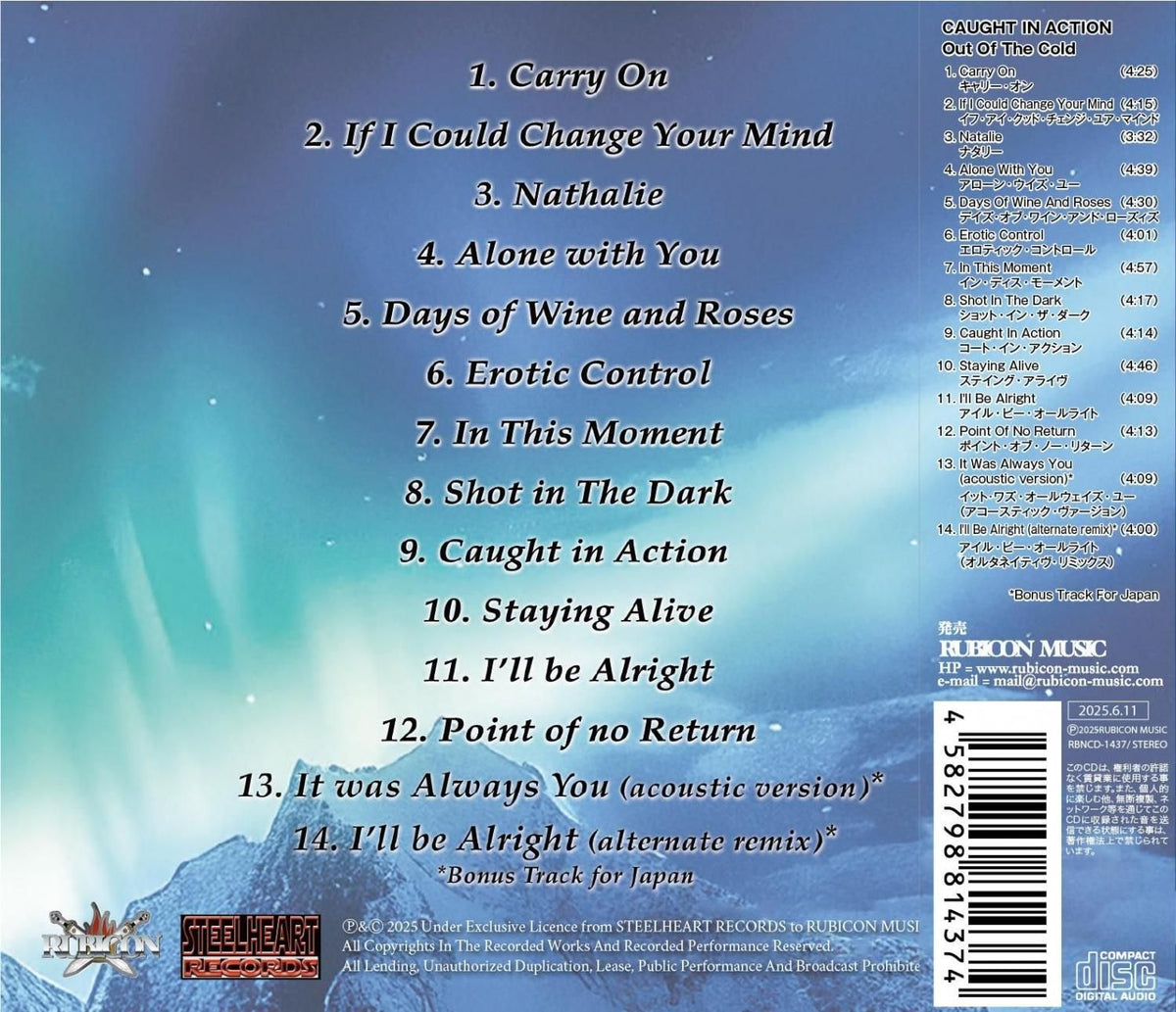 CAUGHT IN ACTION / Out Of The Cold (CD)2025 2nd