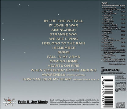 ALIEN / When Yesterday Comes Around (CD)2025 8th