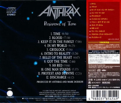 Anthrax / Persistence Of Time (SHM-CD) 2026 1990 5th