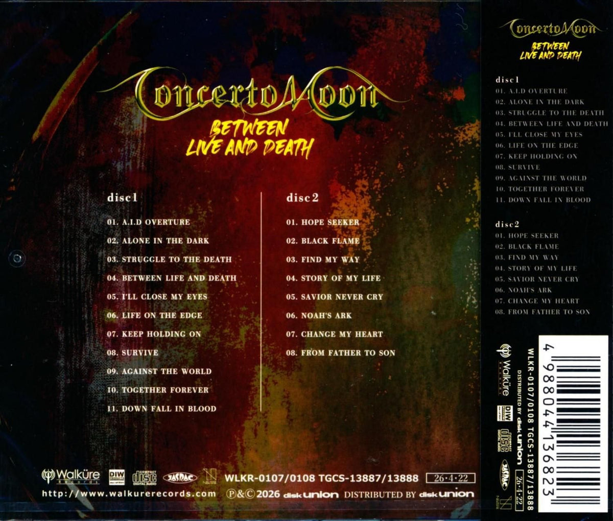 CONCERTO MOON / BETWEEN LIVE AND DEATH (CD) 2026