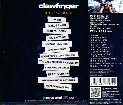 Clawfinger / Before We All Die (CD) 2026