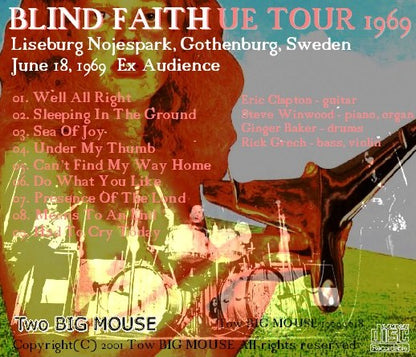 BLIND FAITH (Eric Clapton w/ Blind Faith 1969 European Tour Sweden)/Liseburg Nojespark, Gothenburg 1969.06.18