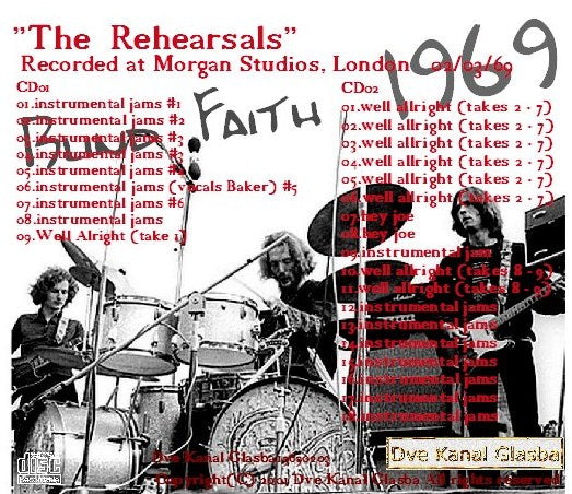 BLIND FAITH 1969 studio session London 