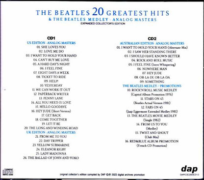 Beatles Beatles/20 Greatest Hits Expanded Collector's Edition