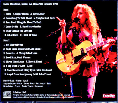 Bonnie Raitt Bonnie Raitt/CA,USA 1991 Complete Mike Millard Master Tapes