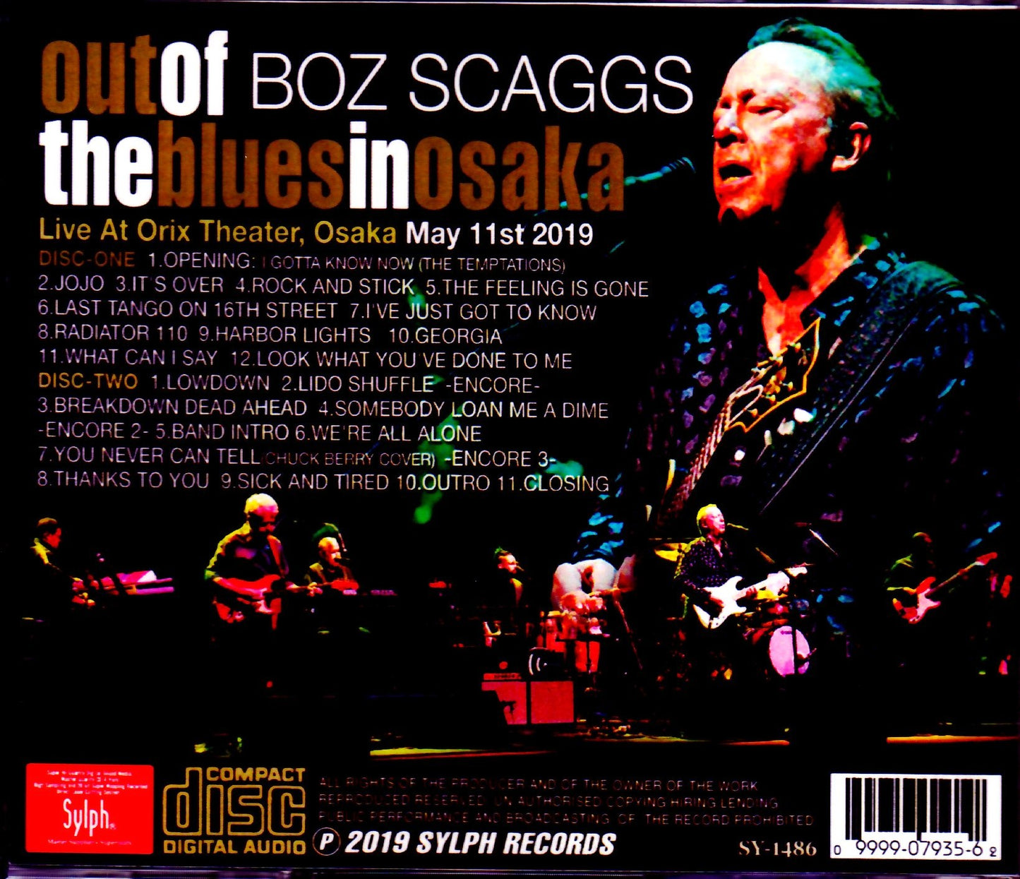 Boz Scaggs Boz Scaggs/Osaka,Japan 2019