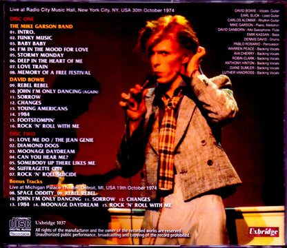 David Bowie David Bowie/NY,USA 10.30.1974