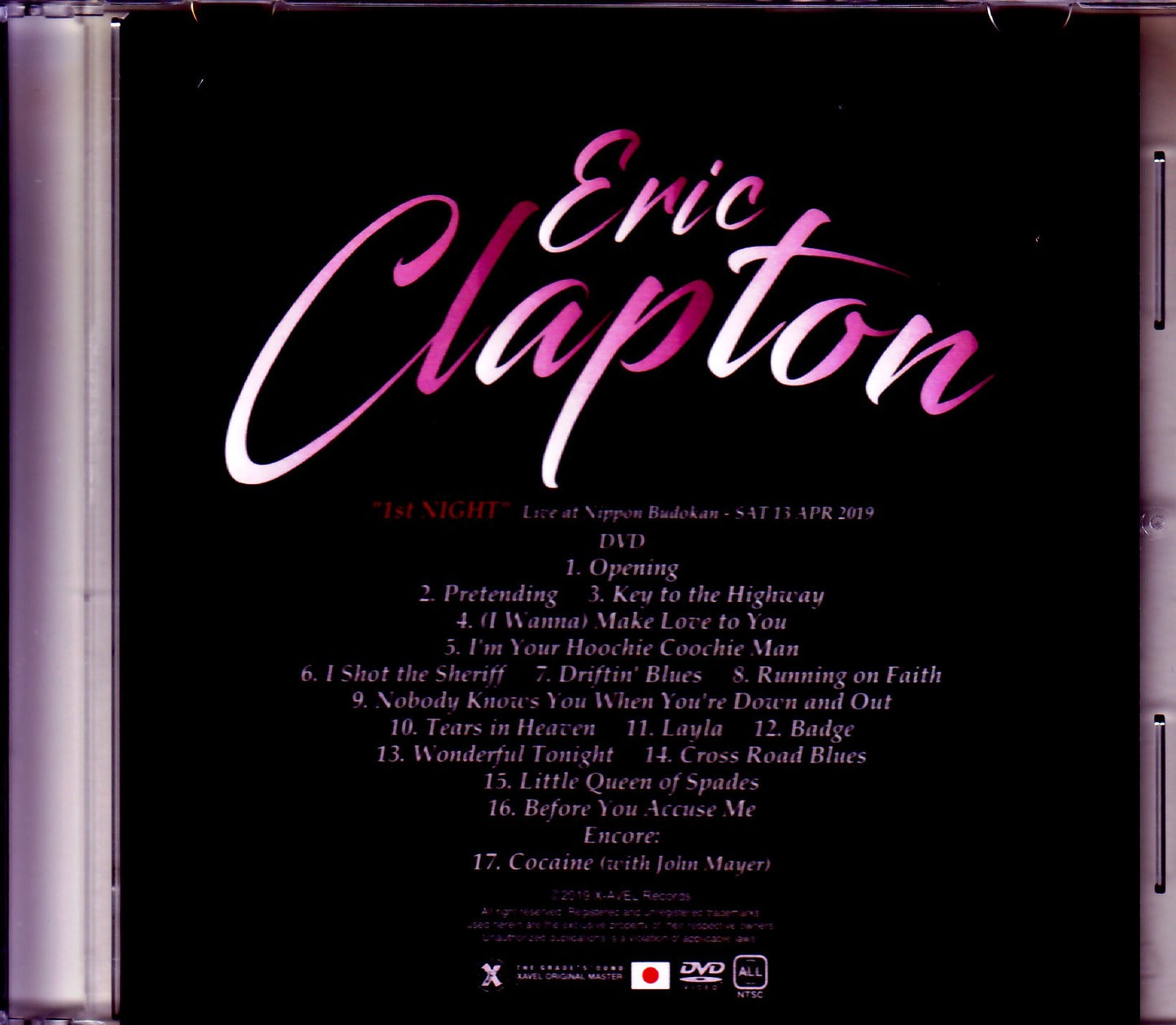 Eric Clapton Eric Clapton/Tokyo,Japan 4.13.2019 MK4 Master Ver.