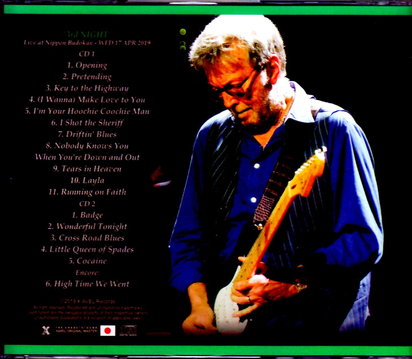 Eric Clapton Eric Clapton/Tokyo,Japan 4.17.2019 MK4 Master Ver