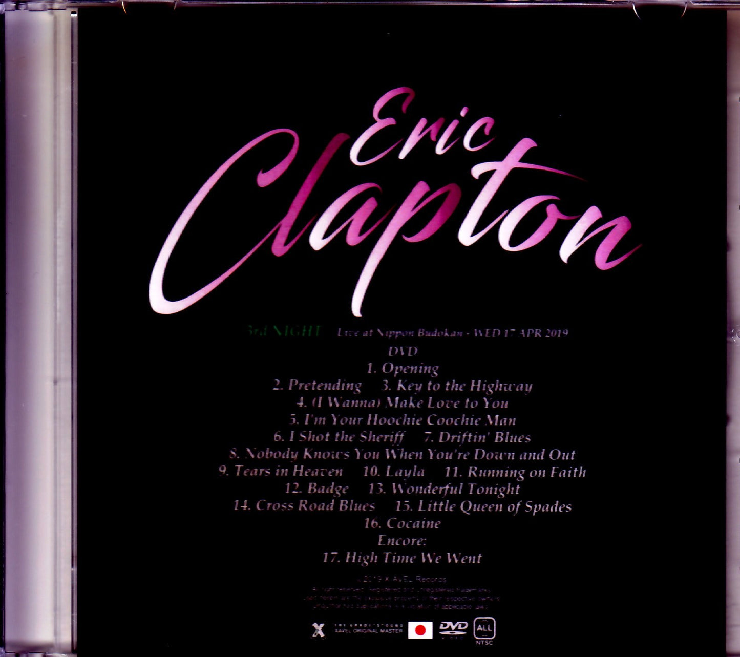 Eric Clapton Eric Clapton/Tokyo,Japan 4.17.2019 MK4 Master Ver