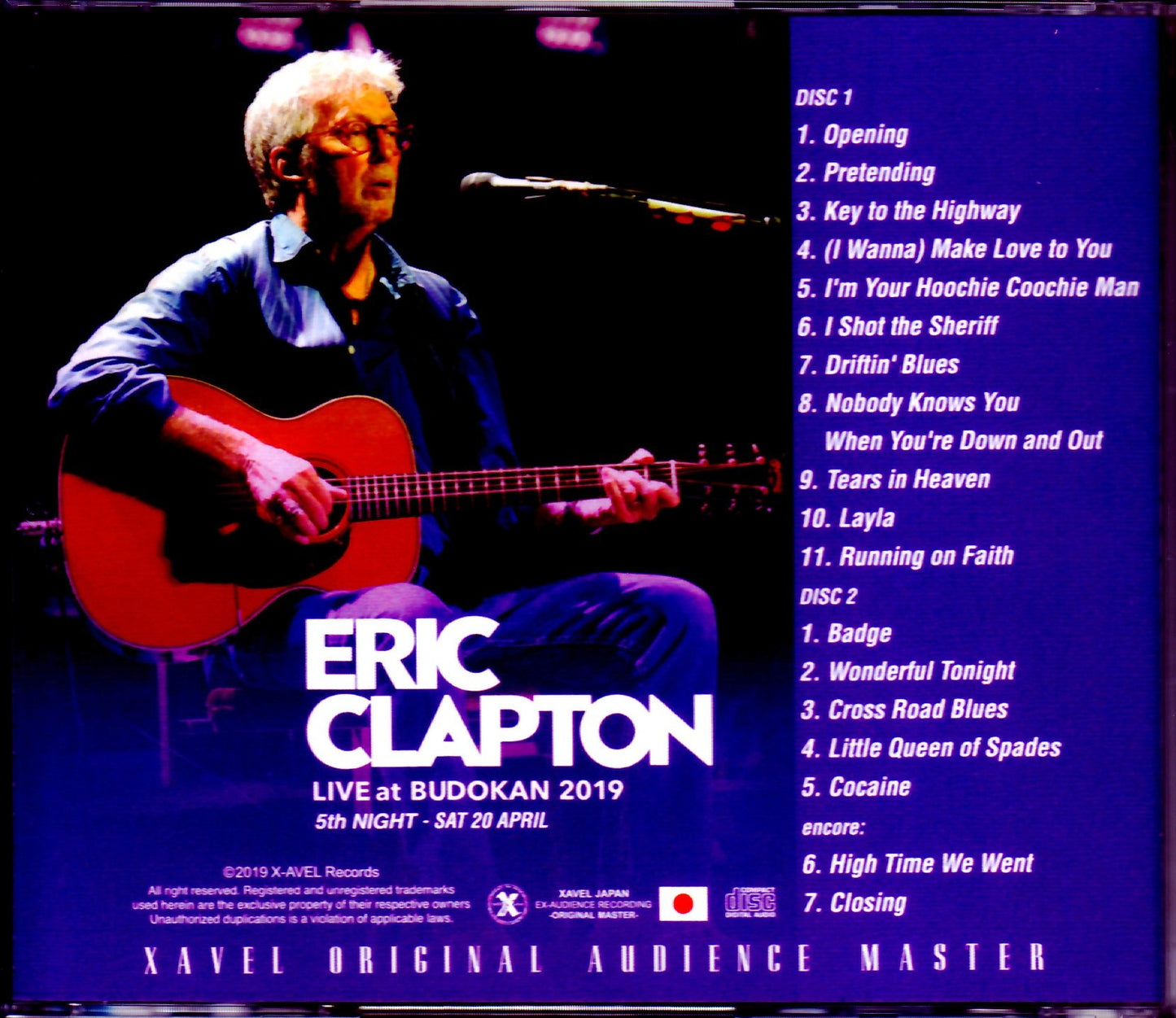 Eric Clapton Eric Clapton/Tokyo,Japan 4.20.2019 Omnidirectional Microphone