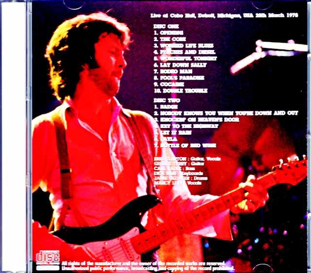 Eric Clapton Eric Clapton/MI,USA 1978 Complete