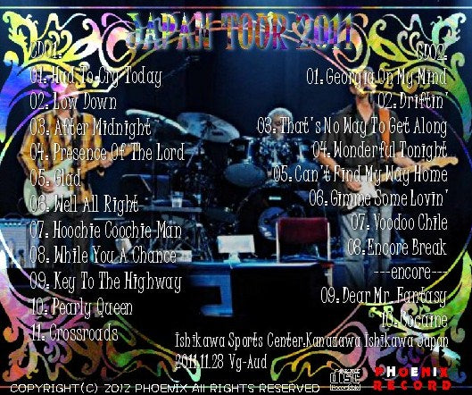 (Eric Clapton & Steve Winwood) 2011 Japan Tour Kanazawa 2011.11.28