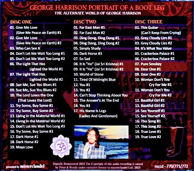 George Harrison George Harrison/Portrait Alternate World of Harrison 1973 -1977