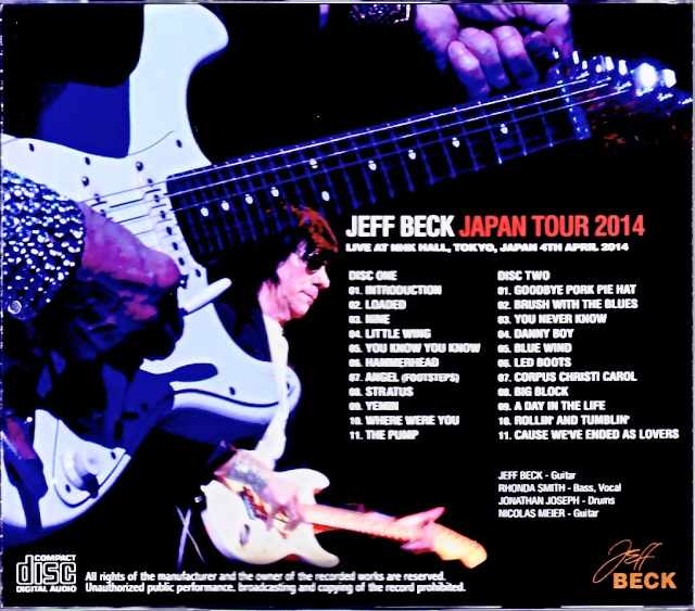 Jeff Beck Jeff Beck/Tokyo,Japan 4.4.2014 Complete IEM Matrix Edition