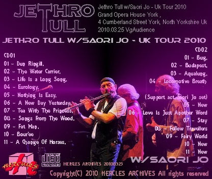 Jethro Tull w/Saori Jo 2010 UK Tour/Grand Opera House York 2010.03.25