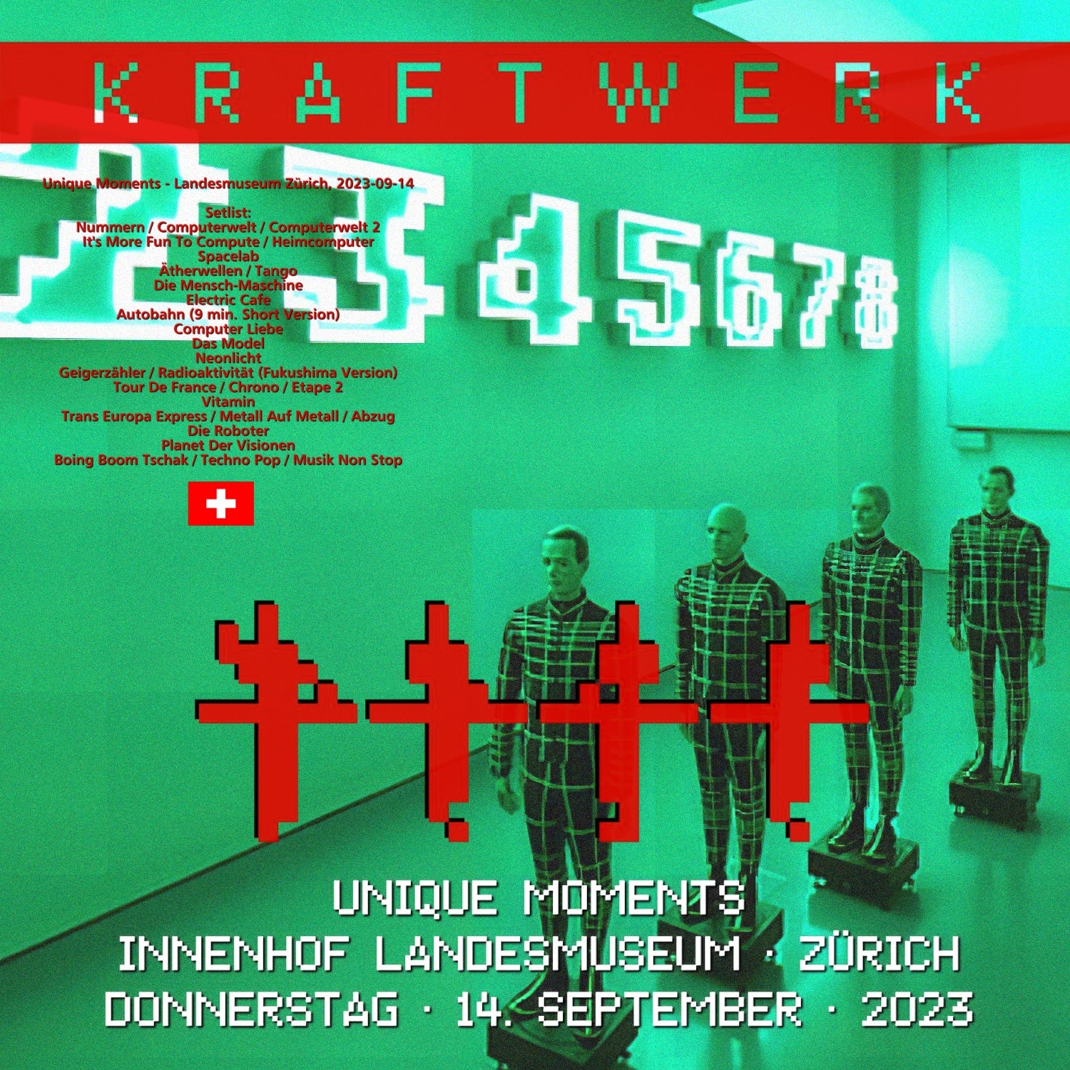 Kraftwerk 2023 European Tour September 14, Zurich, Switzerland