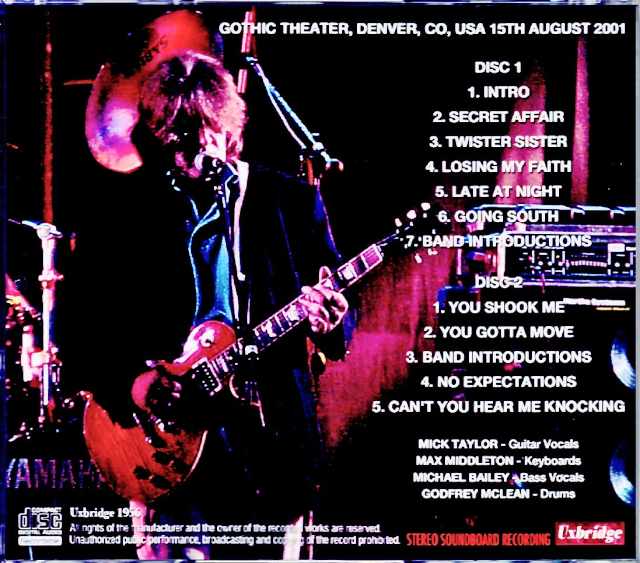 Mick Taylor Mick Taylor/CO,USA 2001 DAT Master