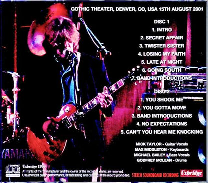 Mick Taylor Mick Taylor/CO,USA 2001 DAT Master