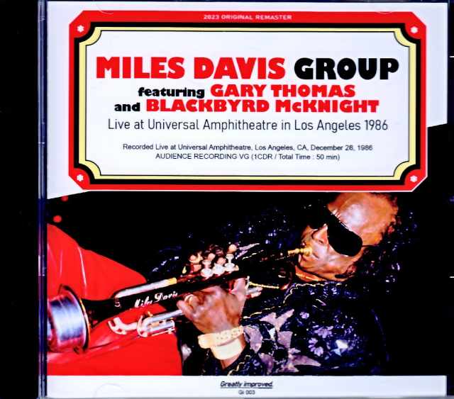 Miles Davis Group Gary Thomas Miles Davis Gary Thomas/CA,USA 12.28.1986 Upgrade