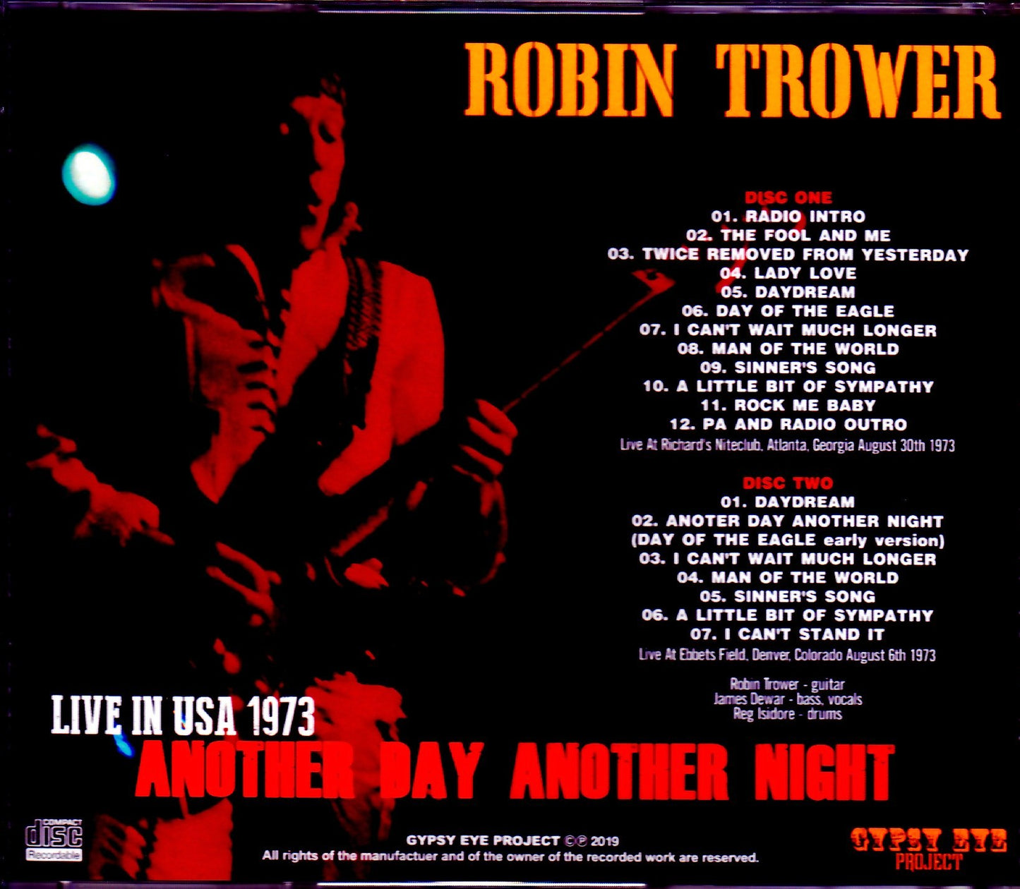 Robin Trower Robin Trower/GA,USA 1973 & more