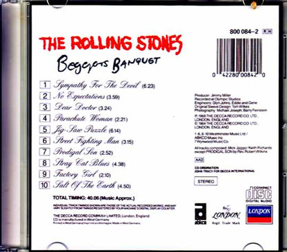 Rolling Stones Rolling Stones/Beggars Banquet Original German CD Edition