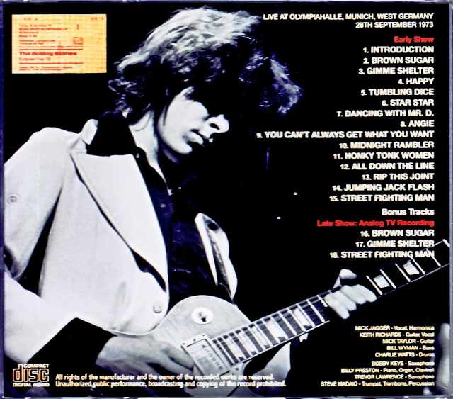 Rolling Stones Rolling Stones/Germany 9.28.1973 Early show Upgrade & more