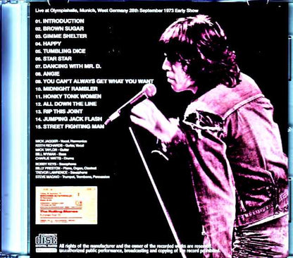 Rolling Stones Rolling Stones/Germany 9.28.1973 Early show Alternate Master