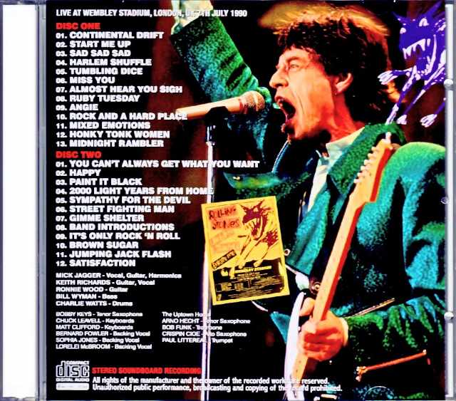 Rolling Stones Rolling Stones/London,UK 7.7.1990 Complete Broadcast Edition