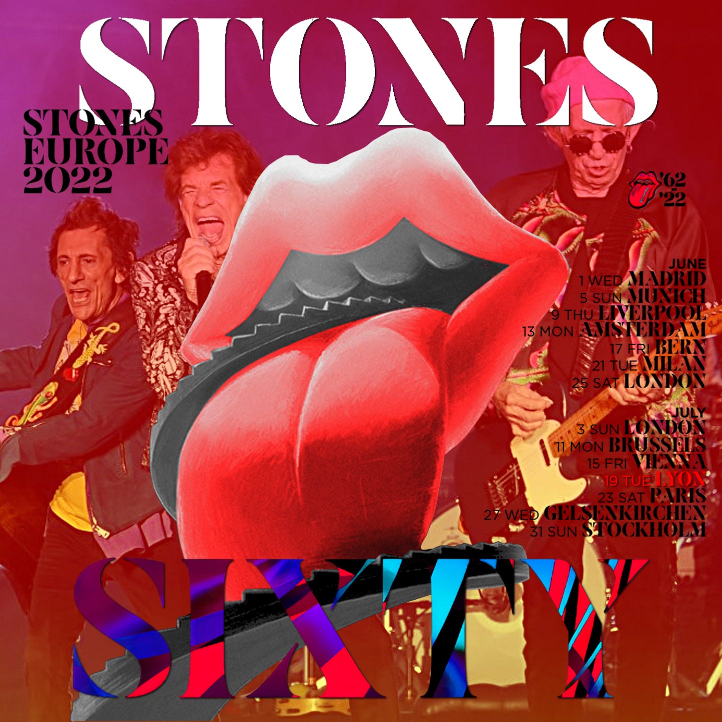 Rolling Stones 2022 European Tour July 19 Lyon, France +bonus h_SBD