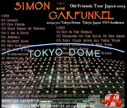 Simon & Garfunkel 2009 Japan Concert at Tokyo Dome / Old Friends Tour Japan 2009.07.10