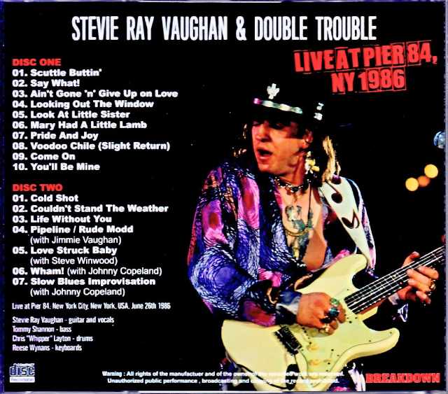 Stevie Ray Vaughan & Double Trouble Stevie Ray Vaughan/NY,USA 1986