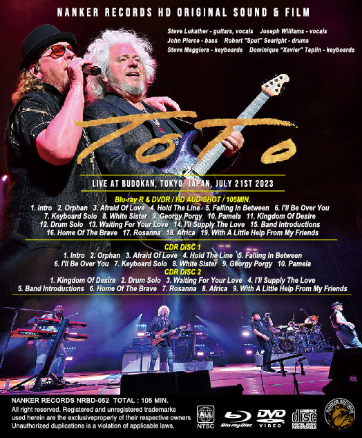 Toto 2023 Japan Concert July 21 at Nippon Budokan