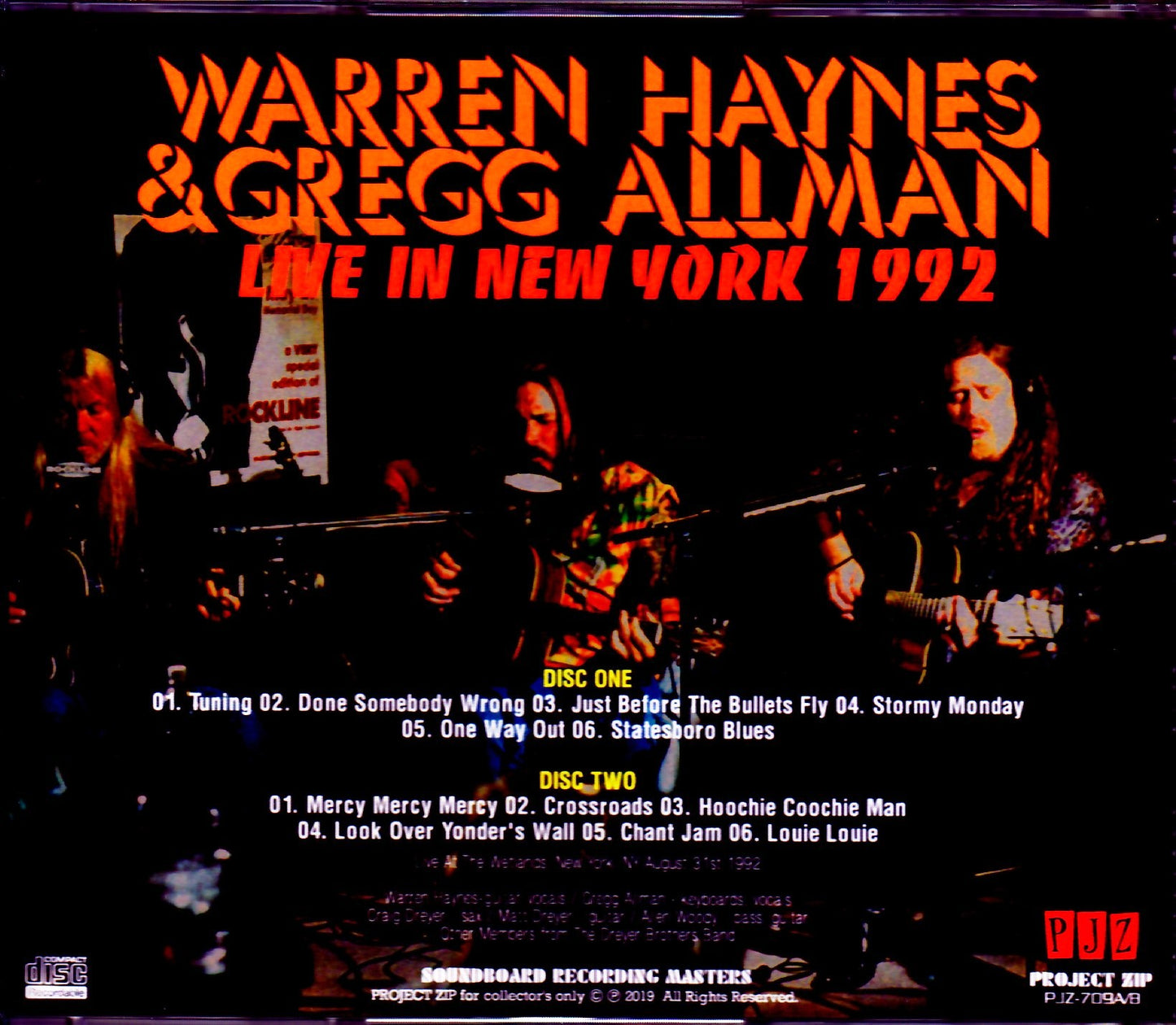 Warren Haynes,Gregg Allman Allman Brothers Band/NY,USA 1992