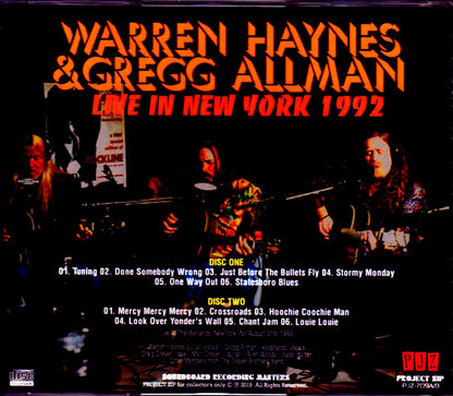 Warren Haynes,Gregg Allman Allman Brothers Band/NY,USA 1992