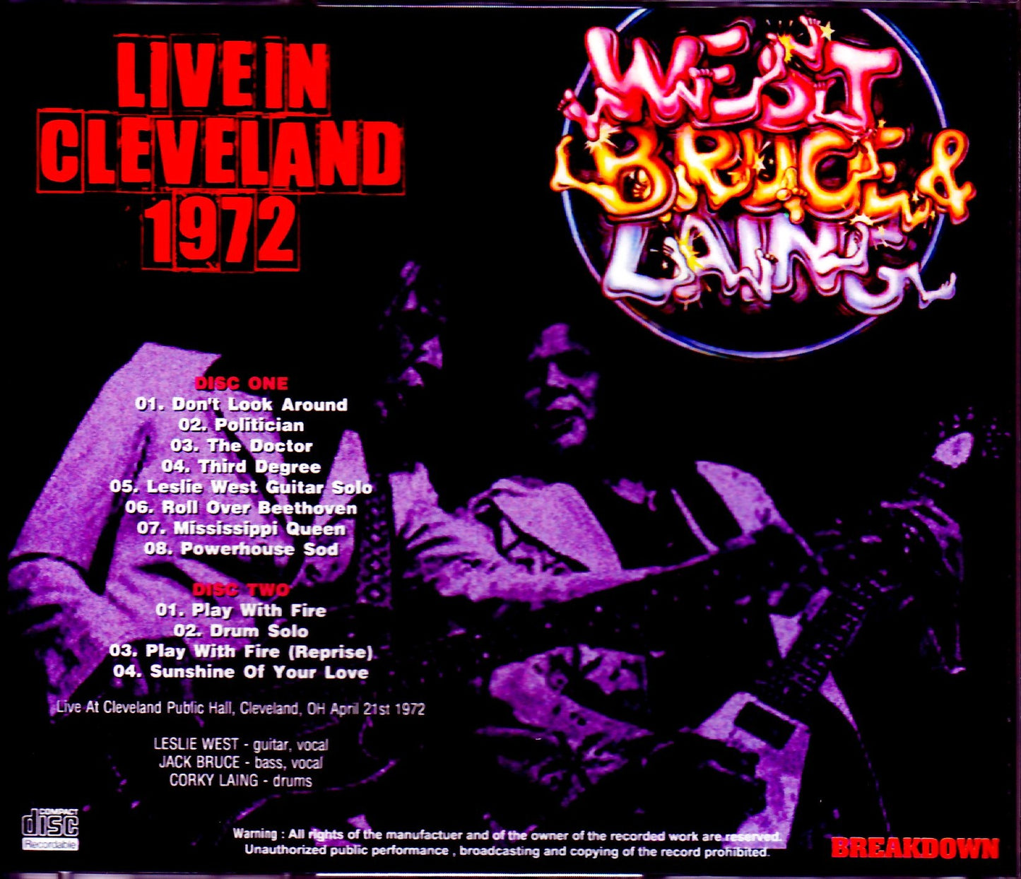 West, Bruce & Laing West, Bruce & Laing/OH,USA 1972