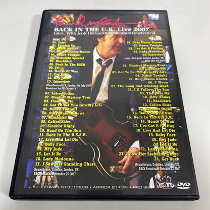Paul Mccartney Back In The U.K. 2007