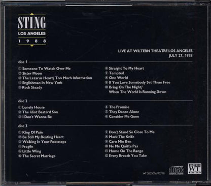 Sting Los Angeles 1988