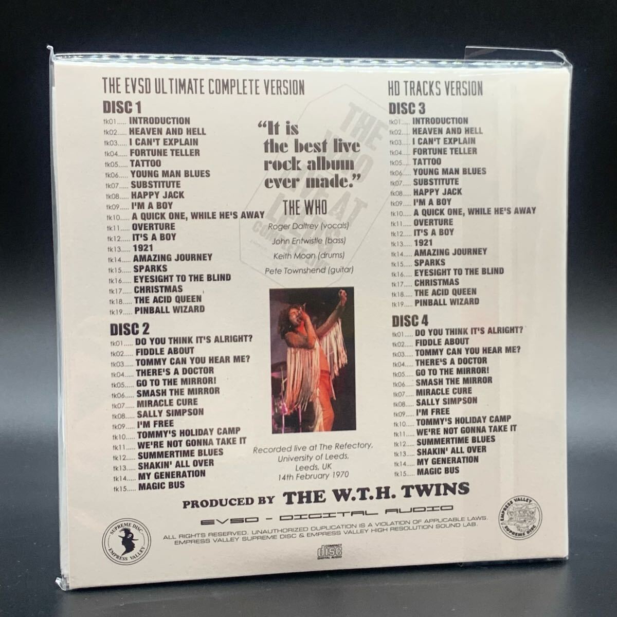 THE WHO / LIVE AT LEEDS COMPLETE “Live at Leeds Ultimate Edition” (8CD+BONUS CD) Super limited edition including the complete version of TOMMY! This is the ultimate Leeds!