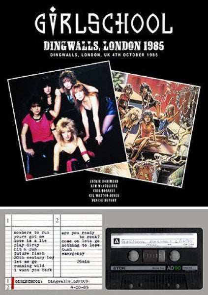 GIRLSCHOOL - DINGWALLS, LONDON 1985 ( 1CDR )