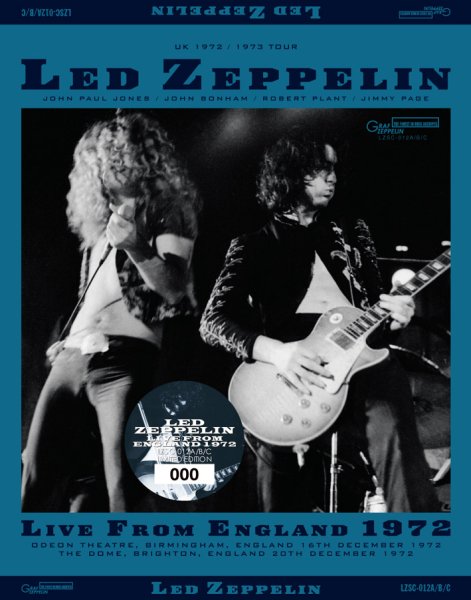 LED ZEPPELIN - LIVE FROM ENGLAND ( 3CD )