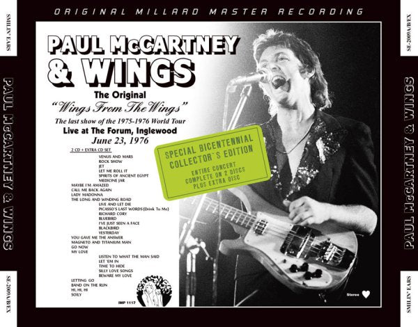 WINGS - WINGS FROM THE WINGS: ORIGINAL MILLARD MASTER RECORDING ( 2CD+Extra CD )