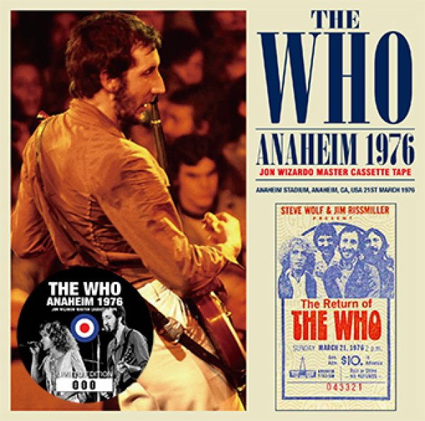 THE WHO - ANAHEIM 1976: JON WIZARDO MASTER CASSETTE TAPE ( 2CD )