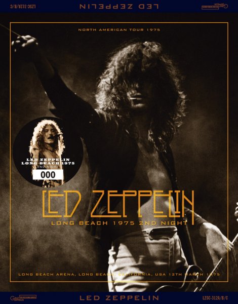 LED ZEPPELIN - LONG BEACH 1975 2ND NIGHT ( 3CD+Bonus CD )